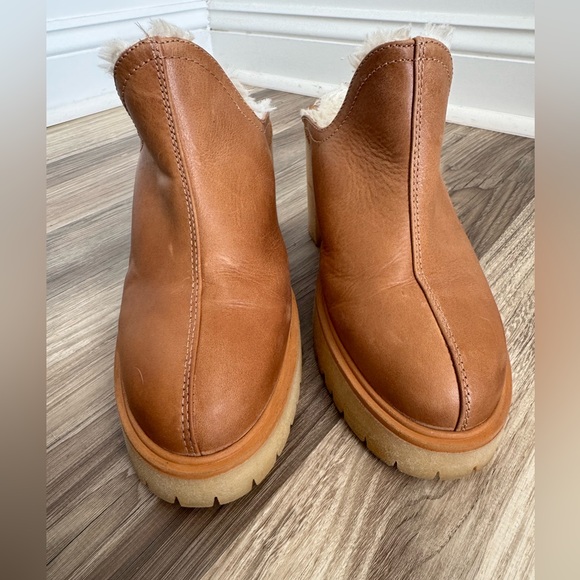 Free People James Cozy Mules Boho Lug Sole Leather EU 39/ US 8.5 - Picture 7 of 9